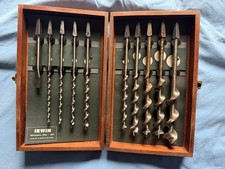 IRWIN 10-Piece Auger Brace Bit Set — Original Wood Index Box