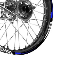 For KAWASAKI KLX 250 S / SA 18-21 Wheel Stickers Rim 21" 18" Dirt Bike R02B Blue