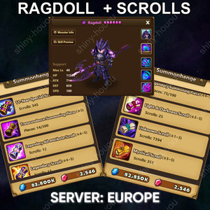 Compte Starter Summoners War Europe Avec Dark Dragon Knight / Ragdoll - Neuf - PC
