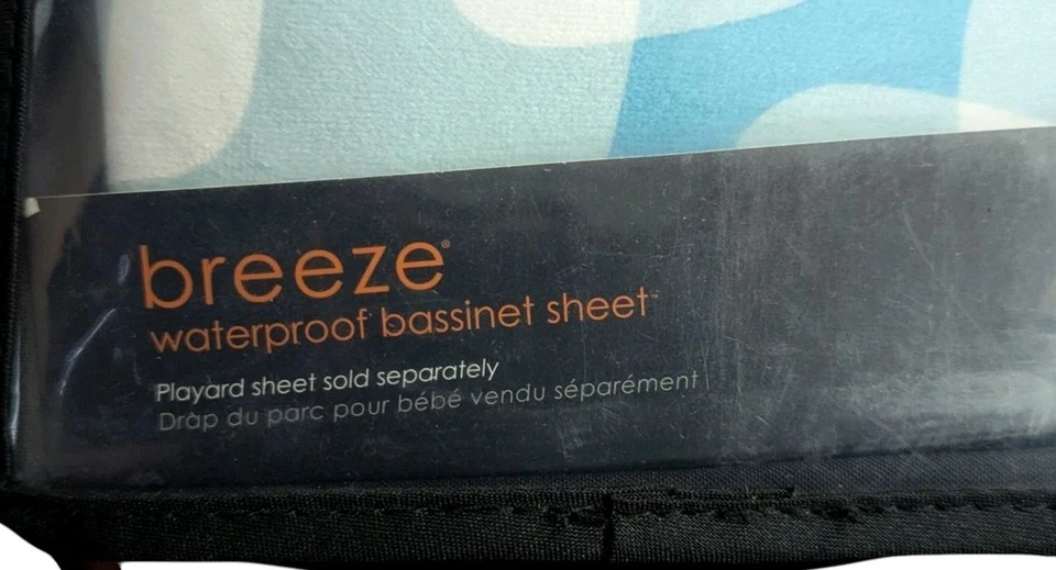 4Moms Breeze Cuna Hoja Impermeable Azul y Blanco NUEVO Sellado Genuino OEM Foto 3 de 4