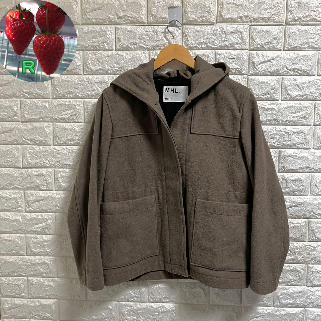 Margaret Howell Hooded Jacket Short Size 1 Khaki Length 24 inches