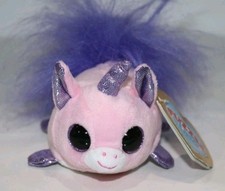 Purple Fuzzee Tails ABRA Born 7/4 Pink Unicorn 5" Plush Stuffed Animal Soft NEW