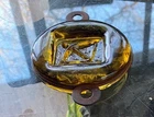 Vintage Blenko Glass Zodiac Sign Suncatcher - Sagittarius