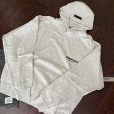 NEW Fear of God Essentials Hoodie Light Oatmeal Size Large - 100 AUTHENTIC  