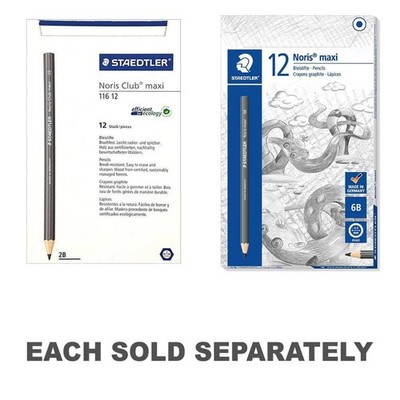 Staedtler Maxi Graphite Lead Pencil 12pk 116 Break Resistant Wooden Barrel