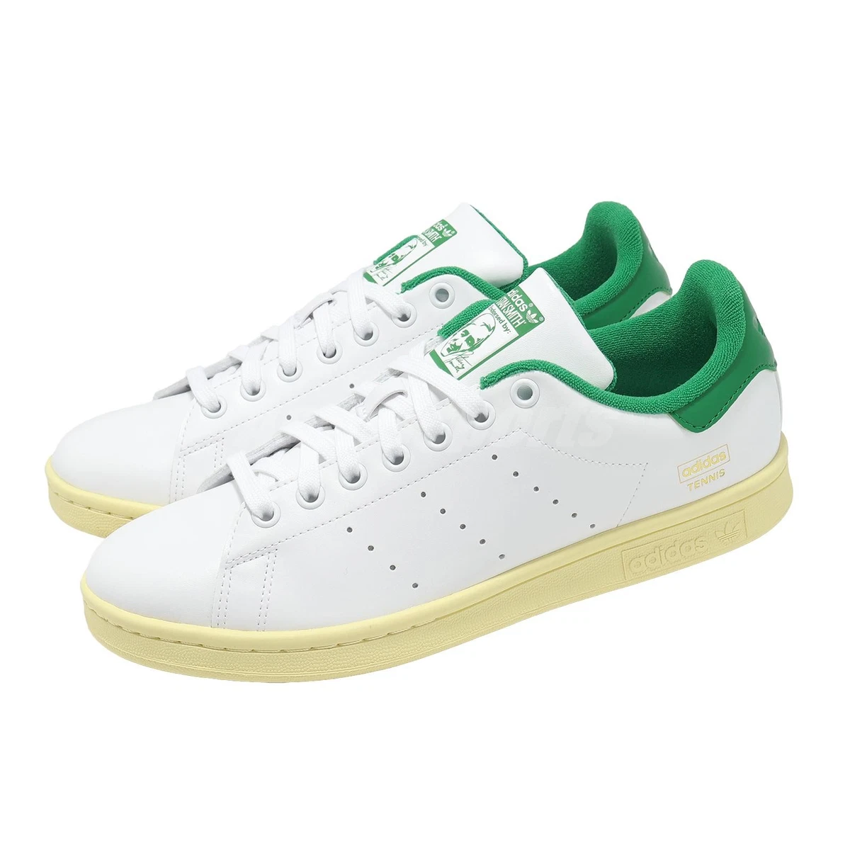 Adidas Stan Smith White And Yellow Low Top Sneaker Men’s Size 8.5 Women main image 4