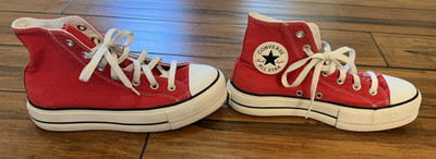 Converse All Star Chuck Taylor High Top Lift Sneakers Red Size Men s 6 /Womens 8