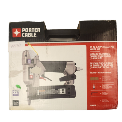 #ad Porter Cable PIN138 23 Gauge 1 3 8quot; Pin Nailer Kit w Case Oil Free Pneumatic $55.99