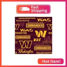 Washington Commanders Cotton Fabric - NFL Team Logo Cotton Fabric by The Yard, F