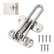 Door Chain Lock for Front Security Swing Bar Guard Silver