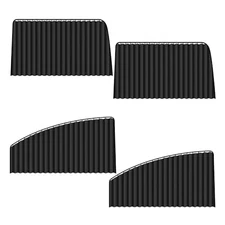 4 PCS Car Window Shades, Retractable Car Side Window Sun 4 PCS # Black Black