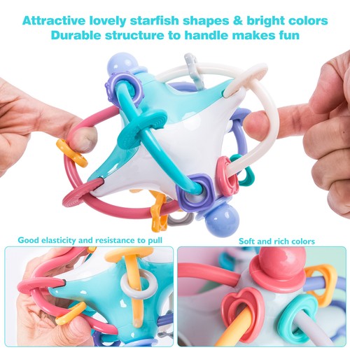 Baby Toys Rattle & Teething Toys, Starfish Sharp Infant Toys - Picture 6 of 7