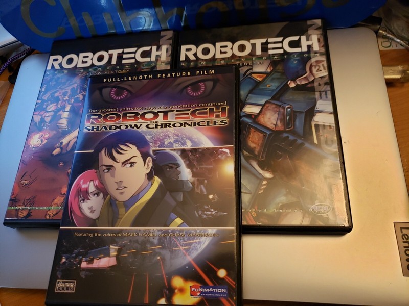 PreOwned Lot Of 3 Japanese Animated Series DVD- Robotech Film & New Generation