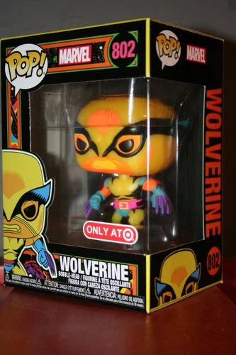 WOLVERINE BLACK LIGHT - FUNKO POP MARVEL #802 - RARE TARGET LIMITED EDITION !