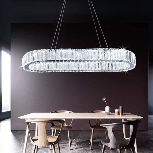 Modern Crystal Chandelier LED Ceiling Light Luxury Pendant Light Stainless Steel - Picture 5 of 62