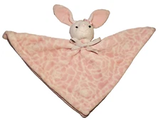 HB Hudson Baby Bunny Lovey Soft Plush Security Blanket Pink Bow White Rabbit