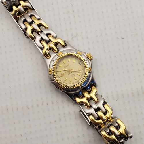 VINTAGE BULOVA MARLIN STAR WOMEN'S JAPAN MOV'T GOLD TONE WATCH NEW BATTERY - Picture 3 of 10