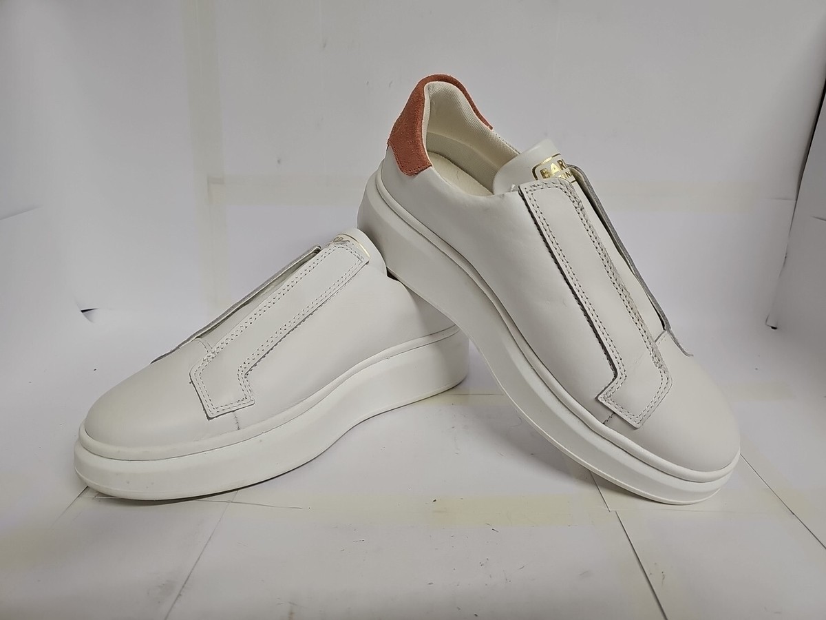 Barbour International Trainers Size White Leather Worn Once Only Indoors