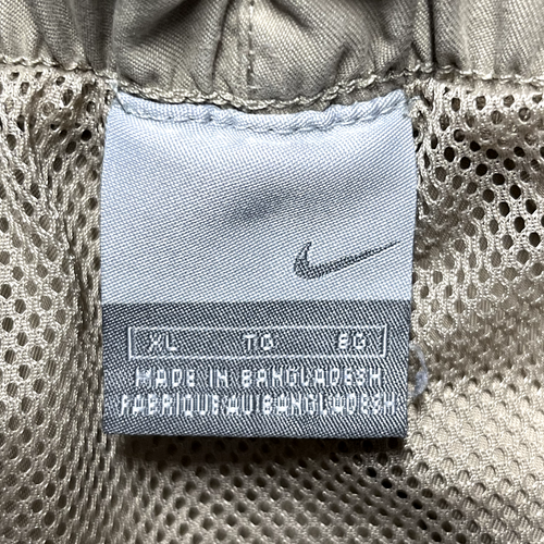 Vintage Nike Shorts Men's XL Beige Swim Trunks Boardshorts Mesh Lined Swoosh Y2K - Picture 2 of 12