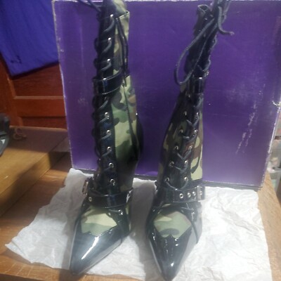 XX1933 Pumps  By Funtasma Army Camo High top Pumps