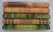 HEM Incense Variety Set: Forest Balsam Cedar Pine Sandal 5 x 20, 100 Sticks