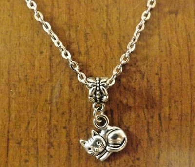 collier chaine argenté 46 cm avec pendentif sirène 21 x 9 mm