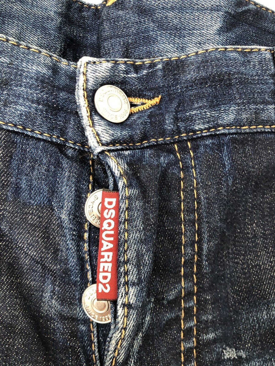 Dsquared2 Blue Distressed Denim Shorts - Made In Italy | eBay