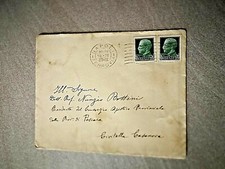 busta regno 1931  viaggiato ferrovia buono 2 affrancature serie imperiale