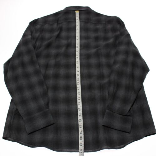Ermenegildo Zegna NWOT Casual Button Down Shirt Size XXL in Gray/Black Plaid - Picture 6 of 8