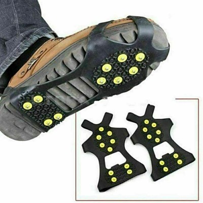 Anti Rutsch Schuhspikes Ice Grips Schuhkrallen Steigeisen für Schuhe Größe 34-48