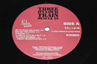 THREE O'CLOCK TRAIN Muscle In LP 1986 Pipeline Records Canada PD