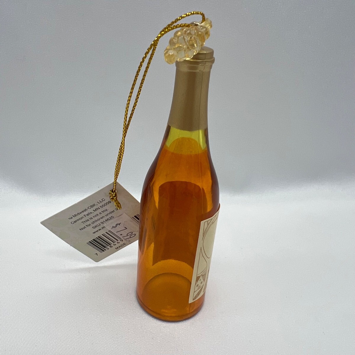 Midwest CBK Wine Bottle Ornament, Chardonnay (SKU 914625