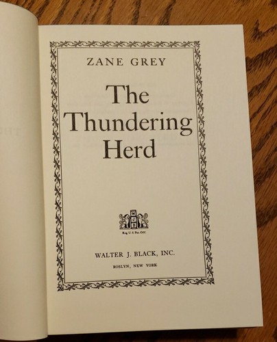 VINTAGE 1924 ZANE GREY WESTERN ''THE THUNDERING HERD'' HARDCOVER BOOK - Picture 2 of 5
