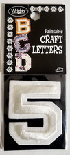 WRIGHTS 2-inch Iron-On Paintable Embroidered CRAFT LETTERS - WHITE 5