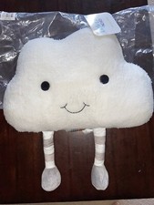 NWT Little Love by NoJo 16 Plush Cloud Shaped Pillow White With Legs NEW