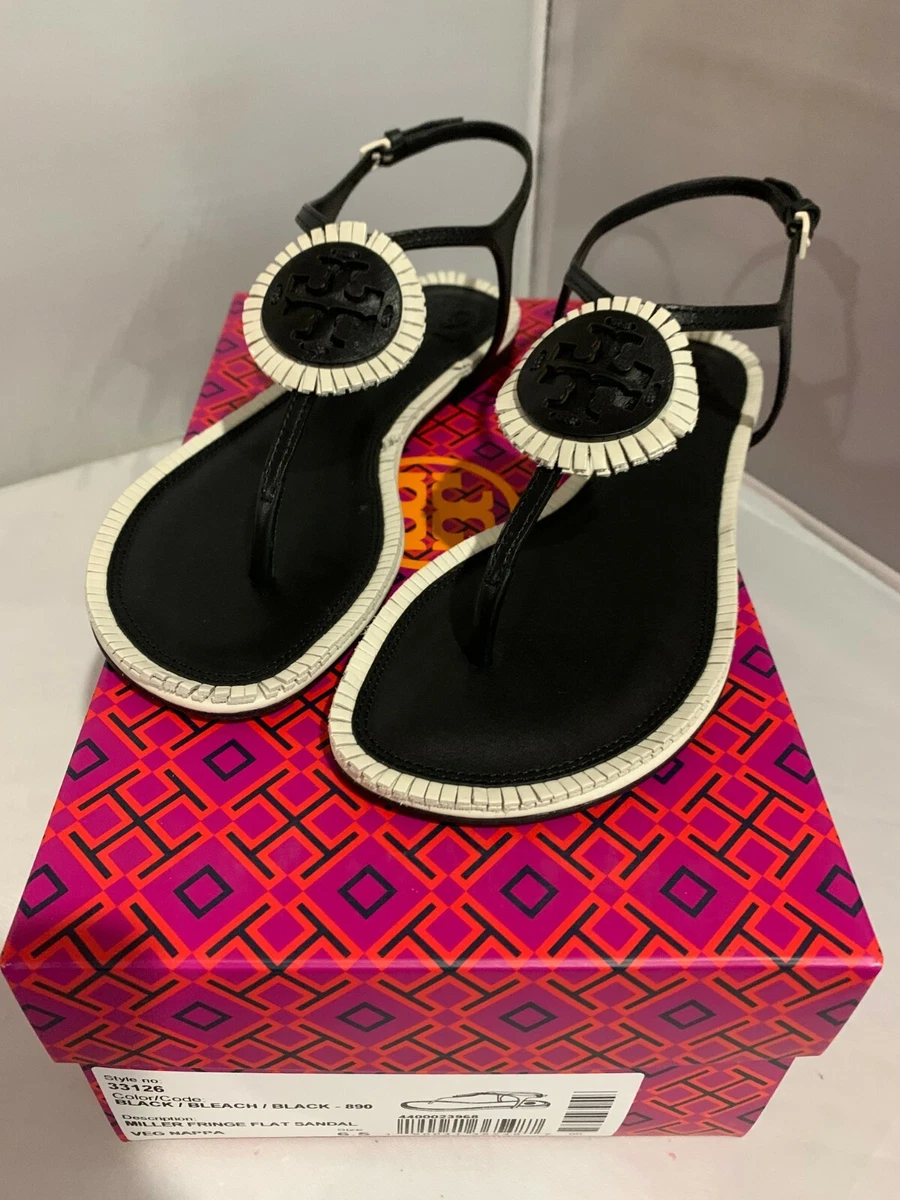 Tory burch fringe sandals cheap