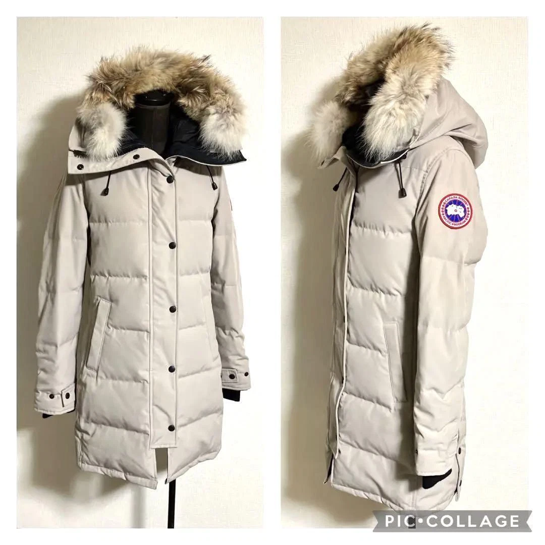 Canada Goose Mackenzie Parka Down Jacket 2302JL Women M Size Limestone Used
