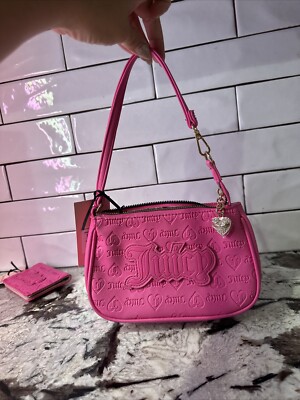 JUICY COUTURE 2WAYボストンバッグ　ピンク　レザー　大容量 JUICY COUTURE 2WAYボストンバッグ ピンク レザー 大容量 JUICY