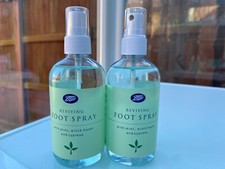 Boots Reviving Foot spray 2 X 150ml mint witch hazel cypress new
