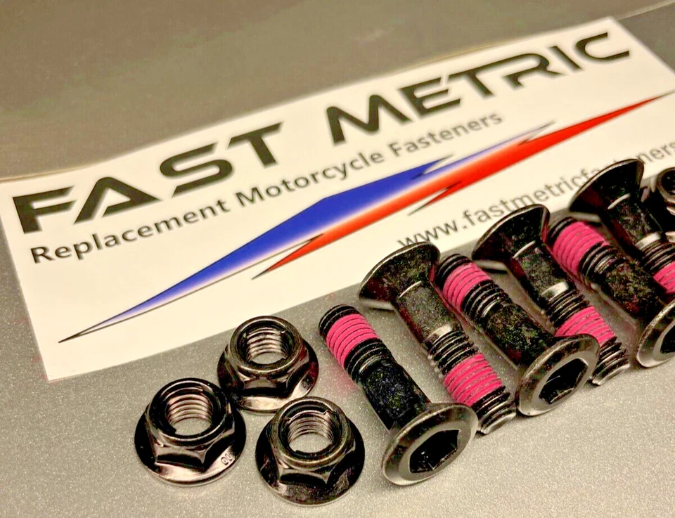 Pernos y tuercas de piñón trasero negro para Kawasaki KX/KDX/KLX reemplaza OEM 92150-1978 Foto 3 de 4