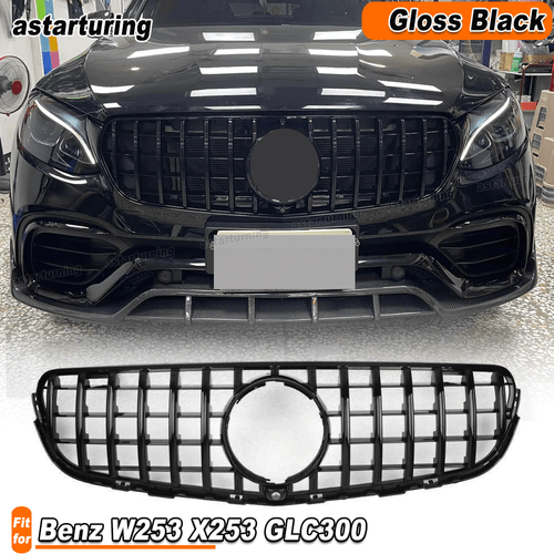 Gloss Black Front Bumper Grille Grill Mesh Fit For Benz W253 X253 GLC300 2015-18 - Bild 1 von 10