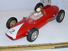  2 OPEN WHEEL INDY RACE CAR PLASTIC FRICTION TOY 1950s IN MARX WORKS
