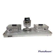 Crystal Cigarette Tobacco Lighter Holder Ashtray Smoke Smoking Tabletop Set