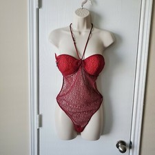 Victoria's Secret Halter Mesh Babydoll 36B NWT