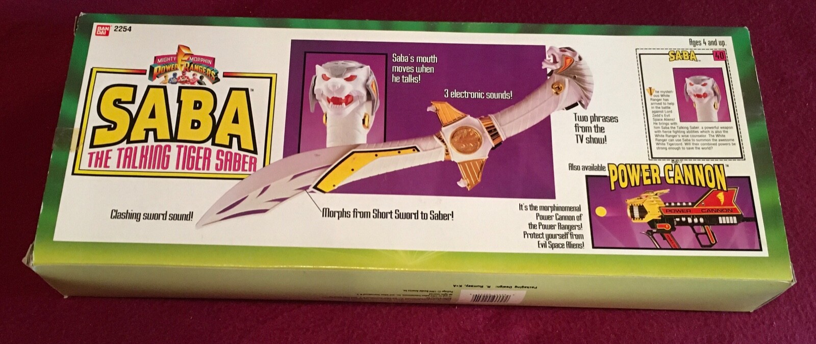 1994 Mighty Morphin Power Rangers Saba The Talking Tiger Saber 2254 Bandai Saban for sale online