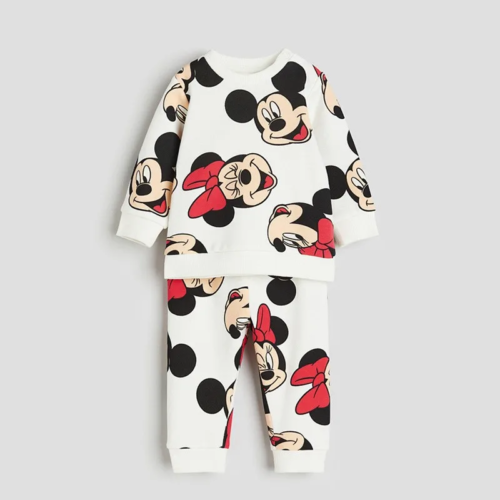Cartoon Print Sweatshirt Trousers 2Pcs Autumn Clothing for Toddler Girls Casual