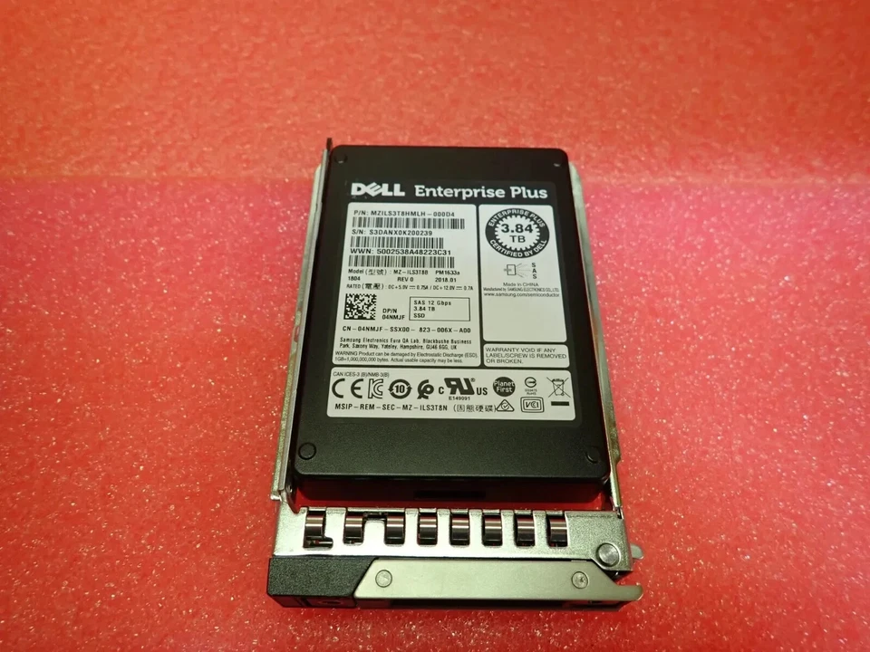 NEW Dell 3.84TB 2.5" SAS 12Gb RI TLC SSD MZ-ILS3T8B 4NMJF + 14th/15th Gen Caddy - Image 3 of 4
