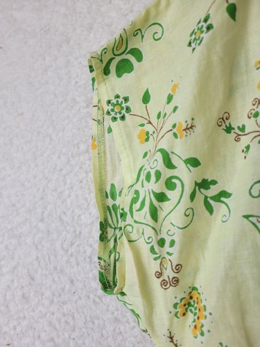 Vtg Sam & Max Babydoll Tunic Top Women's S Green Earthy Hippie 70s Y2k Deep V - Picture 12 of 24