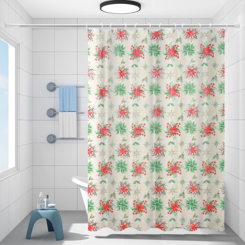 72''X72'' Christmas Shower Curtain 4G Heavy Duty PEVA Waterproof Shower Curtain - Picture 5 of 10