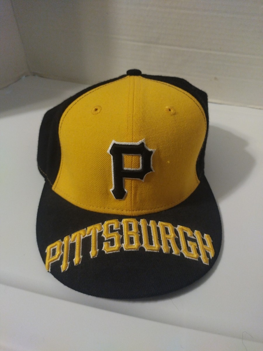 Pittsburgh Pirates New Era 59Fifty Fitted Hat Cap Size 1/8” Black Yellow